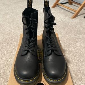 Black leather Dr. Martens